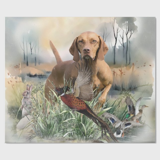 Papier Cadeau Vizsla, Art (Plat)