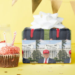 Papier Cadeau Vœu d'anniversaire magnifique de Trump
