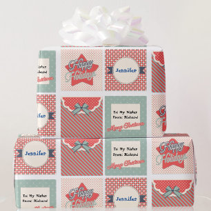 Papier Cadeau Voeux de Noël extra spéciaux Ajouter des noms