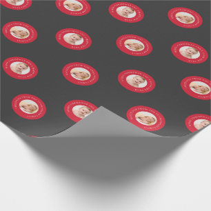 Papier Cadeau voeux de Noël Photo moderne mite