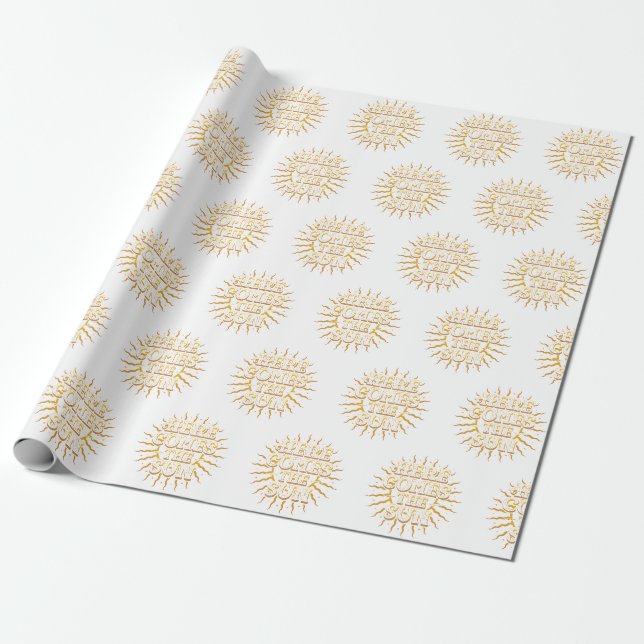 Papier Cadeau Voici Le Papier D'Enveloppement Soleil / Cadeau (Déroulé)