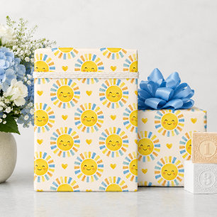 Papier Cadeau Voici venir le fils Baby Shower Sunshine 