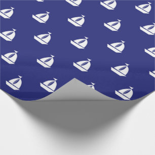 Papier Cadeau Voile loin sur l'enveloppe de cadeau bleue