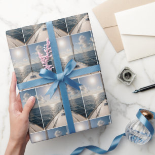 Papier Cadeau Voilier sur eau calme de l'océan