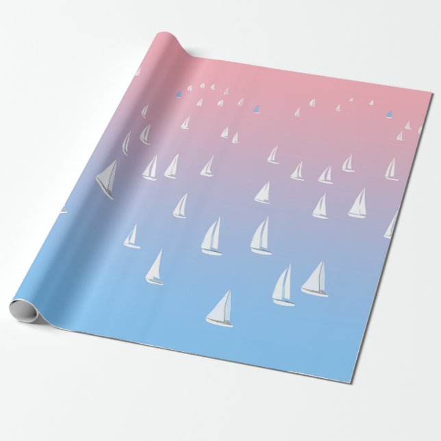 Papier Cadeau Voiliers de course en haute mer (Déroulé)
