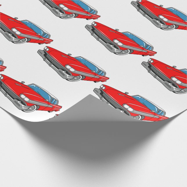 Papier Cadeau Voiture classique (Coin)