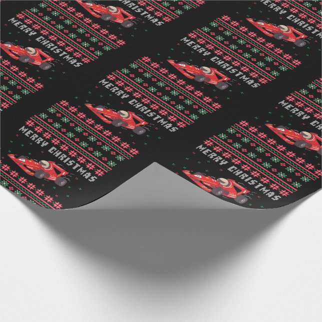 Papier Cadeau Voiture de course Vilain Sweat de Noël (Coin)