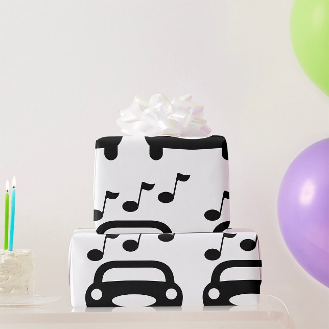 Papier Cadeau Voiture musicale (Créateur téléchargé)
