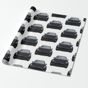 Papier Cadeau Voiture SUV pour véhicule électrique noir