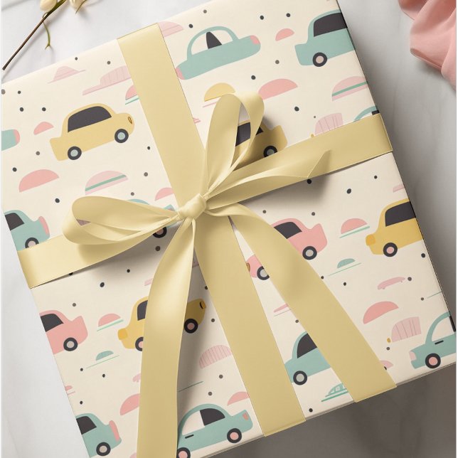Papier Cadeau Voitures sans couture Motif pour les passionnés de (Créateur téléchargé)