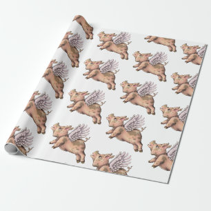Papier Cadeau Voler des porcs