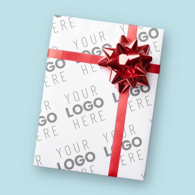 Papier Cadeau Votre image/logo éclairé automatiquement + Motif (Créateur téléchargé)