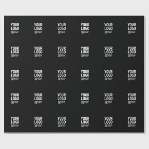 Papier Cadeau Votre logo avec code QR et texte modifiables 