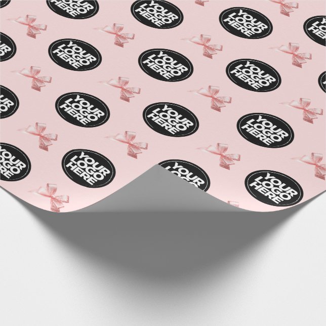 Papier Cadeau Votre logo d'entreprise Blush Punk personnalisé (Coin)