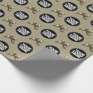Papier Cadeau Votre logo d'entreprise Bronze Or Personnalisé