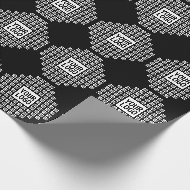 Papier Cadeau Votre logo ou image | Motif moderne unique (Coin)