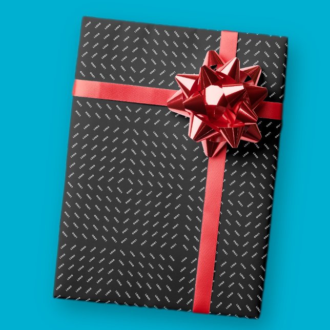 Papier Cadeau Votre logo ou image téléchargé | Motif moderne (Créateur téléchargé)