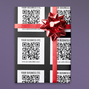Papier Cadeau Votre nom d'entreprise et code QR modifiable