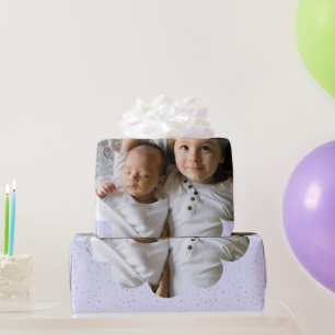 Papier Cadeau Votre photo personnalisée dans un fond étoilé viol