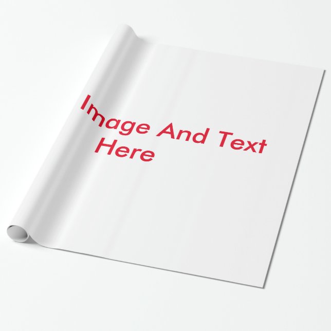 Papier Cadeau Votre texte et votre image ici Customisé (Déroulé)