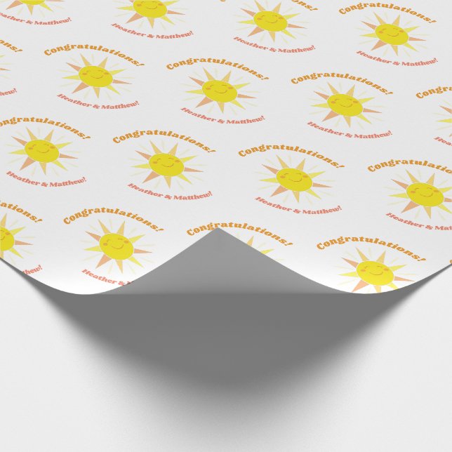 Papier Cadeau Vous êtes mon Baby shower Sunshine (Coin)
