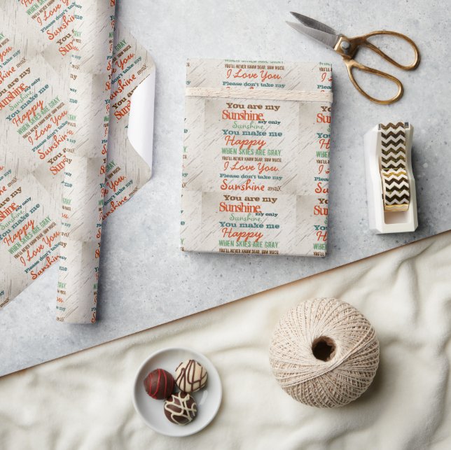 Papier Cadeau Vous êtes mon soleil (Artisanat)