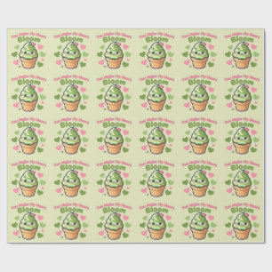 Papier Cadeau Vous faites éclore mon cœur avec un Matcha Kawaii