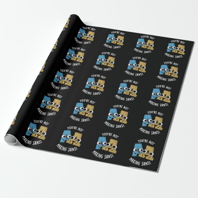 Papier Cadeau Vous ne faites pas sans amusant Puns de Police Dar (Déroulé)