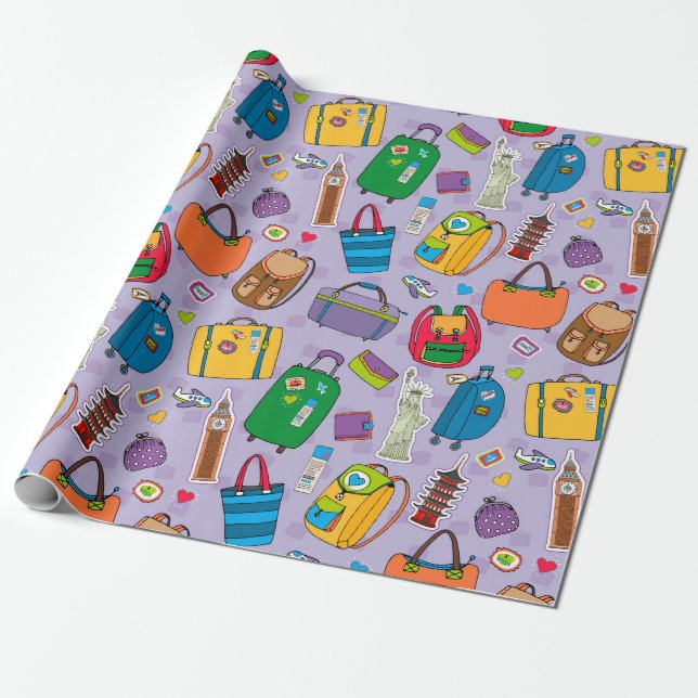 Papier Cadeau Voyage (Déroulé)