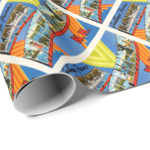 Papier Cadeau Voyage de Winnipesaukee #2 New Hampshire NH de lac
