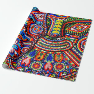 Papier Cadeau Voyage tribal maya mexicain de Boho d'art d'Oaxaca