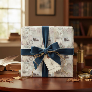 Papier Cadeau Voyage vintage 