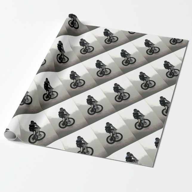 PAPIER CADEAU VTT CYCLISTE BMX MTB (Déroulé)