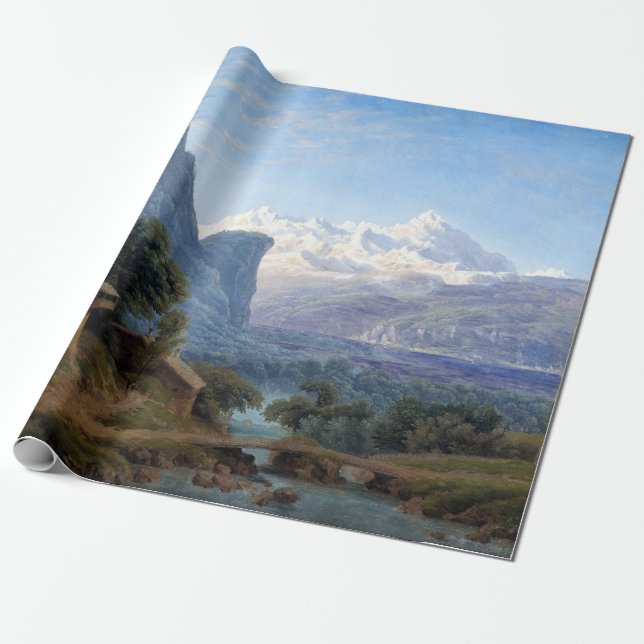 Papier Cadeau Vue de Karl Friedrich Schinkel de Mont Blanc (Déroulé)