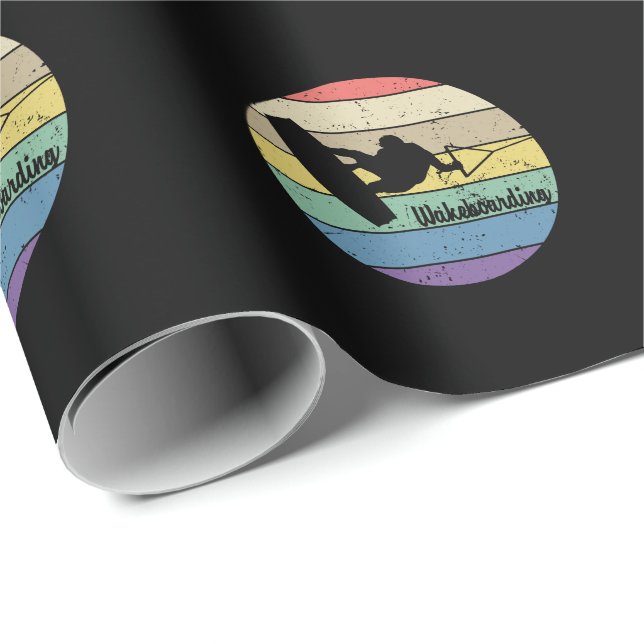 Papier Cadeau Wakeboarding (Coin rond)