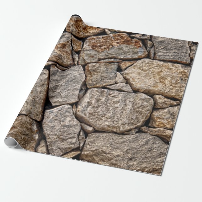 Papier Cadeau Wall stones masonry rocks (Déroulé)