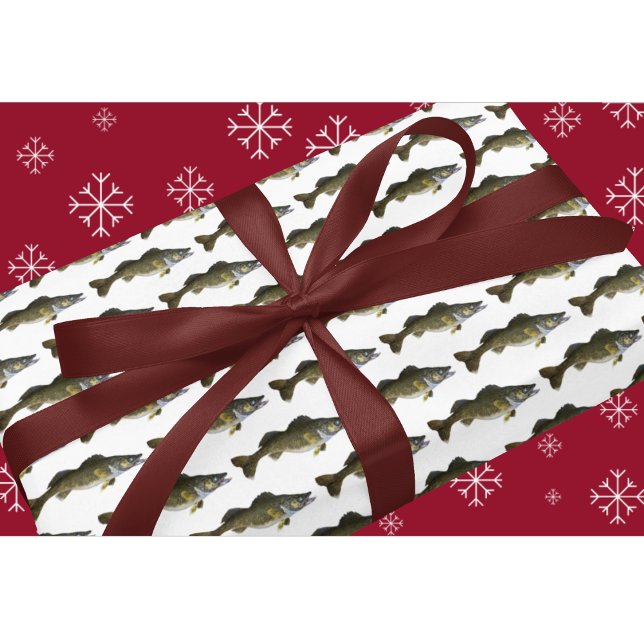 Papier Cadeau Walleye Pêche Cool Sports Poisson Homme (Créateur téléchargé)