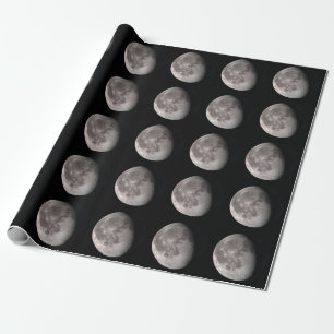 Papier Cadeau Waning gibbbous moon phase NASA images