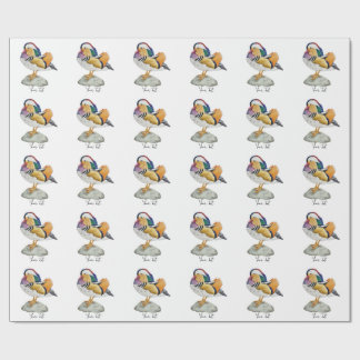 Papier Cadeau Watercolor Mandarin Duck