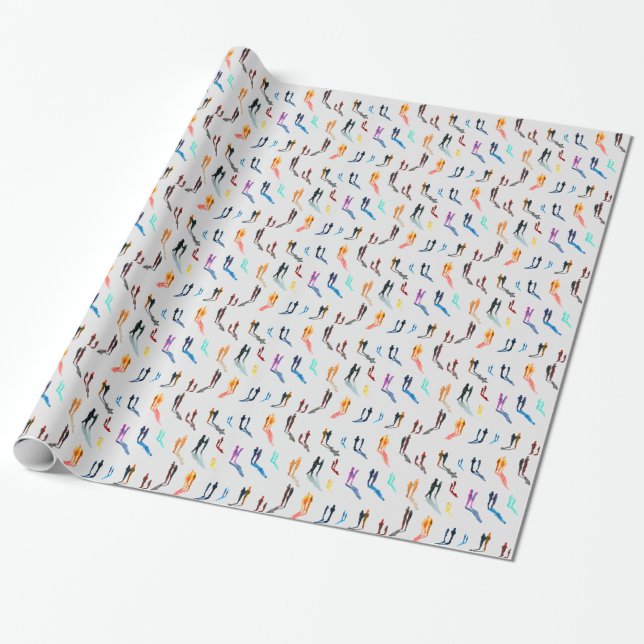Papier Cadeau Watercolor personnes figure artistique (Déroulé)