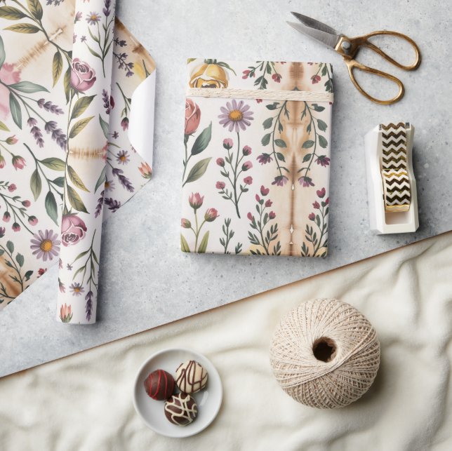 Papier Cadeau Watercolor Wildflower (Artisanat)