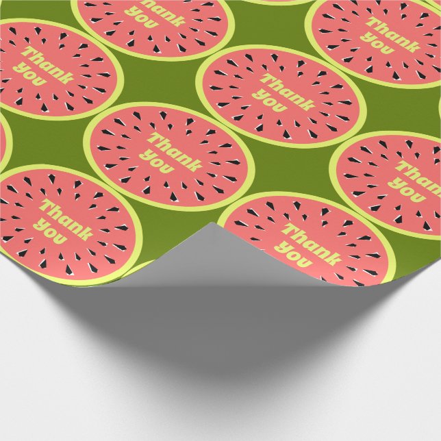 Papier Cadeau Watermelon rose Merci multiple (Coin)
