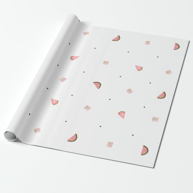 Papier Cadeau Watermelon Seamless Motif Cute Rainbow Minimal (Déroulé)