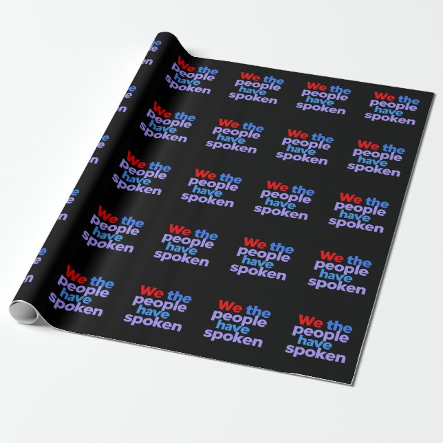 Papier Cadeau We the People Have Spoken Celebrate American Pride (Déroulé)