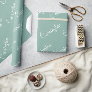 Papier Cadeau Wedding shower de script de nom personnalisé