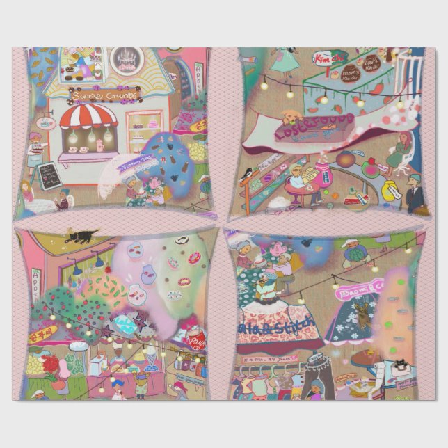 Papier Cadeau Welcome to My LALATOWN Wrapping Paper 2 (Plat)