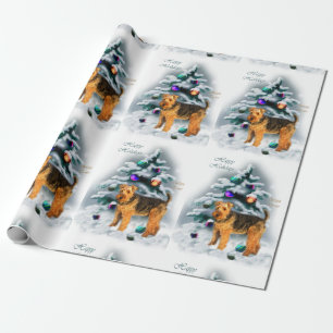 Papier Cadeau Welsh Terrier Christmas