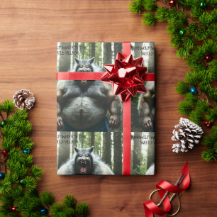 Papier Cadeau Werewolf Ate The Village papier d'emballage brilla