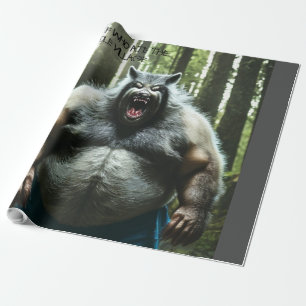Papier Cadeau Werewolf Ate The Village papier d'emballage brilla