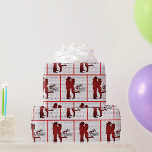 Papier Cadeau Western Couple Romantic Love Cadeau